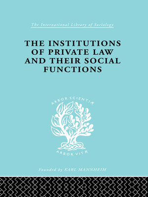 cover image of Inst of Private Law    Ils 208